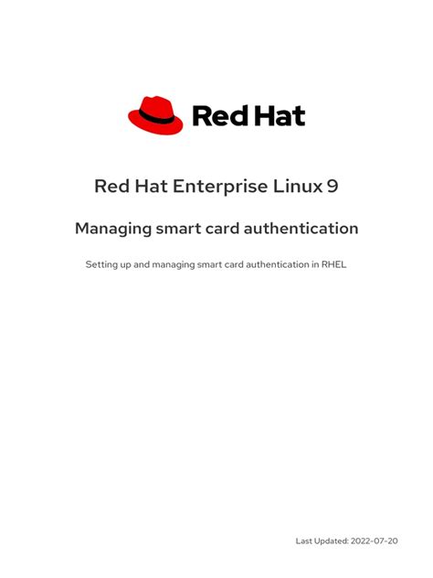 rhel 7 smart card authentication ssh|4.4. Smart Cards .